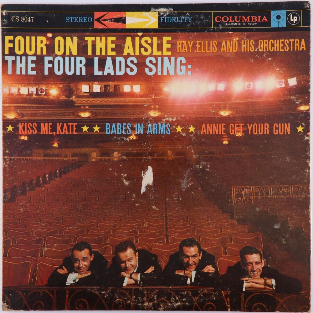 Ray Ellis The Four Lads Sing: Four On The Aisle 1958 12" LP Record CS 8047 6-Eye